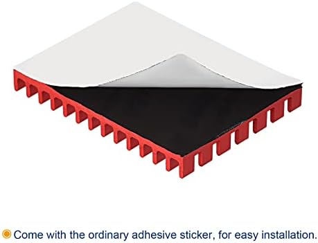 MECCANIXITY Elektronikus Radiátor Modul Hűvösebb Alumínium Hűtőborda 30x40x5mm a CPU Öntapadó Pad Piros Csomag 6