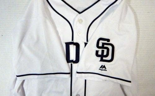2017 San Diego Padres Luis Torrens 68 Játék Kiadott, Aláírt Fehér Jersey SDP1051 - Játék Használt MLB Mezek
