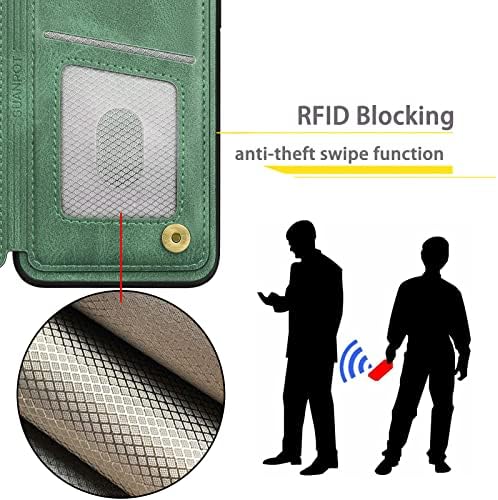 SUANPOT【RFID Blokkolja a Samsung Galaxy A32 5G Tárca az esetben a Hitelkártya Birtokos,Flip Book PU Bőr Telefon tok Ütésálló