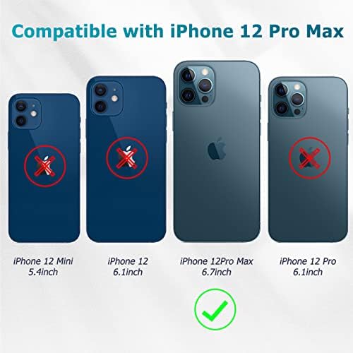 Telefon tok iPhone 12 Pro Max, 6.7 inch, Kompatibilis MagSafe, Katonai szintű Védelem, Karcsú, Vékony, a Férfiak/Nők által
