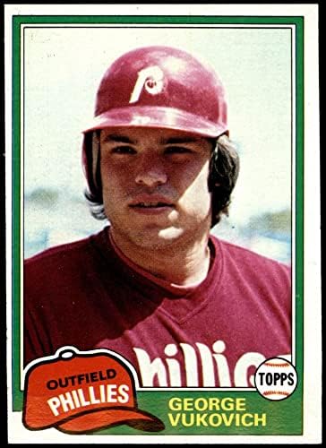1981 Topps 598 George Vuckovich Philadelphia Phillies (Baseball Kártya) EX Phillies