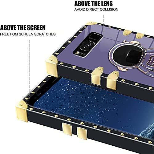 Űrhajós Rejtett Stand Esetben Fedezi a Samsung Galaxy Plus S8, S8+, 6D Galvanizáló Űrhajós Rajzfilm Aranyos Telefon Esetében