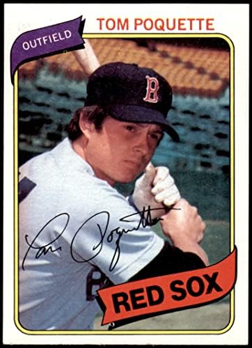 1980 Topps 597 RED Tom Poquette Boston Red Sox (Baseball Kártya) (Név Nyomtatott Piros Betűk) NM Red Sox