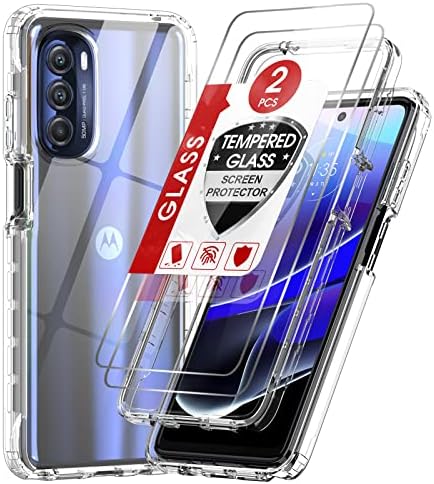 LeYi Moto G Stylus 5G 2022 az Esetben, Motorola G Stylus 5G 2022 az Esetben, 2, Edzett Üveg kijelző Védő fólia, Teljes Test