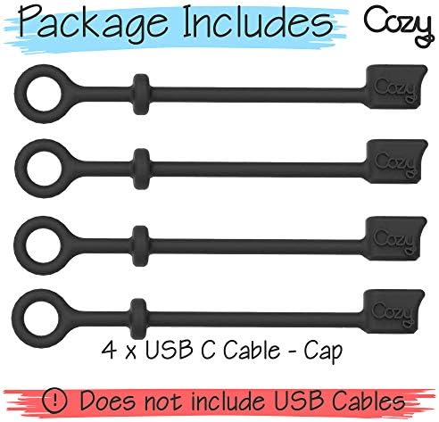 [4-Darab] Kényelmes USB-Caps az USB-C Kábel - Heveder/Sapka Biztosítja, hogy Por vagy Oxidáció ellen, Vetítés Adapter Takarja,