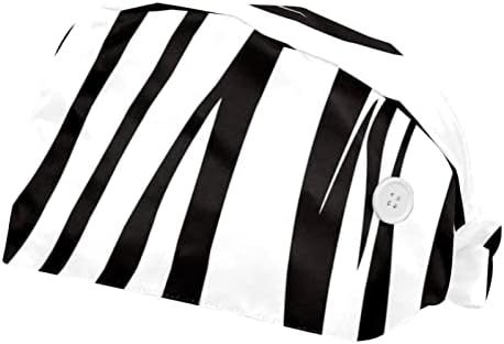 Fehér Fekete Zebra Dolgozó Kap A Gombok, Állítható Fejpánt Nyakkendő, Kalap A Nők