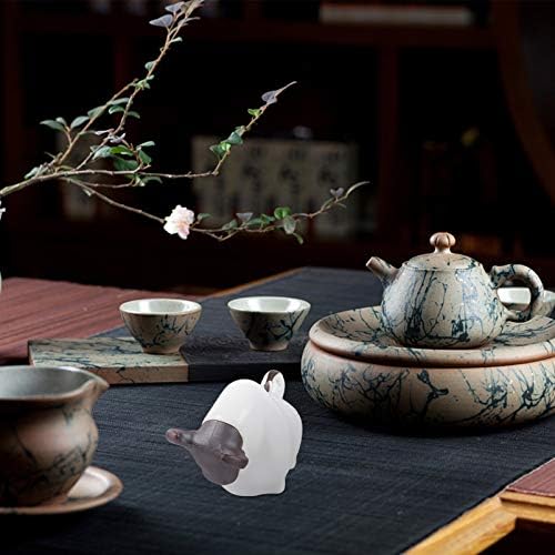 VORCOOL Autó Dekoráció Kerámia Tea Pet Bika Szobrocska Absztrakt Ox Szobrok Kínai Zodiákus Ox-Szobor Marha Állat Figurák