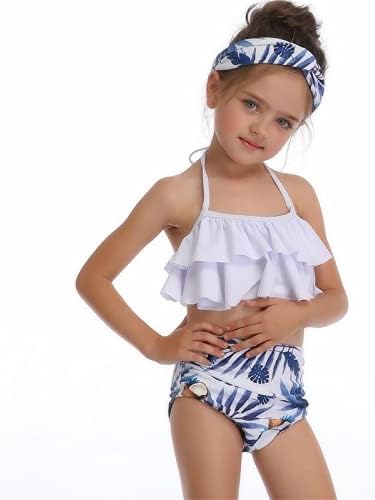 Baba Lány Bikini Fürdőruha Szett Gyerekek Fodor Virágmintás Bikini Strand Viselet Kisgyermek A Lányok, Két Darab Fürdőruha