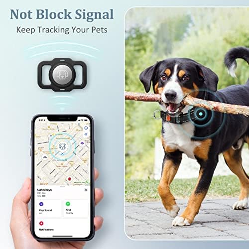 ModoPet Airtag Nyakörv Jogosultja Kompatibilis Apple Airtag GPS, Állítható Nyakörv Kis Közepes testű Kutyáknak, 2 Csomag