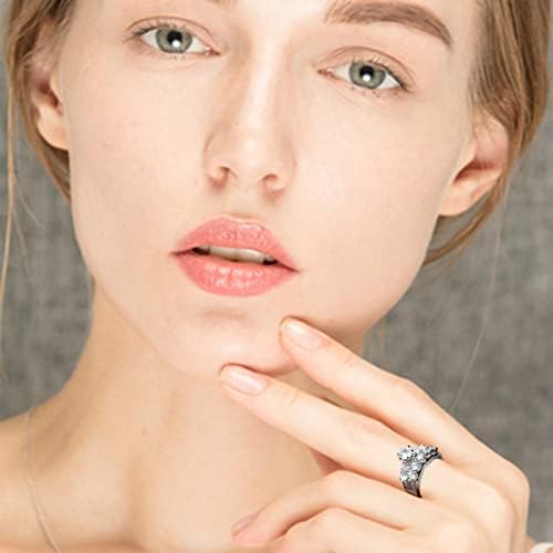 Yistu Gyűrűk Női Ezüst Ígéret Gyűrű Finom Design Kreatív Kivájt Gyémánt Eljegyzési Gyűrű Készlet Fény Luxus Minőségű Gyűrű