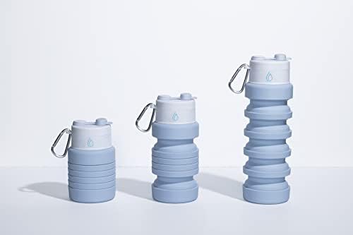 ITALRA SZOMJAS Összecsukható vizes Palack | BPA mentes, valamint az élelmiszer-minőségű szilikon | 500mL | Kényelmes, tökéletes