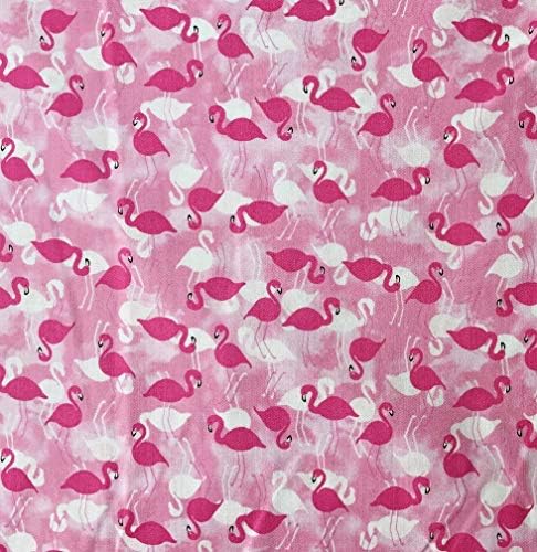 1/2 Udvar - Mini-Rózsaszín Flamingók Pamut Szövet (Nagy Foltvarrás, Varrás, Kézműves Projekt, Párnákat & More) 1/2 Udvaron