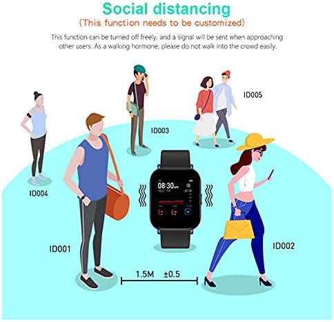 DROOS Sport Smart Óra,Fitness Tracker 1,4 Inches Teljes Érintőképernyős Bulit a Szociális Távolságtartás testhőmérséklet