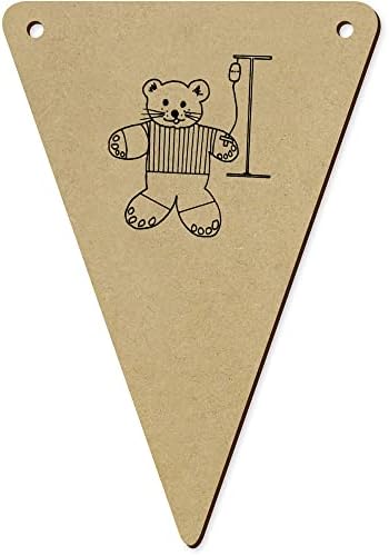 Azeeda 5 x 140mm 'Rosszul Teddy Bear' Fa Sármány Zászlók (BN00075722)