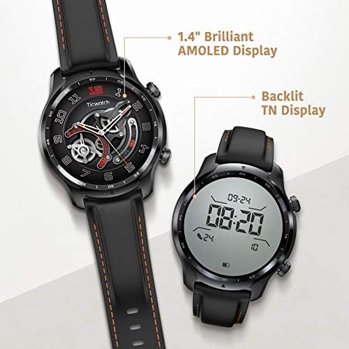 Ticwatch Pro 3 GPS Smart Óra Plusz 22mm Széles Bőr Hibrid Zenekar Szíj Csere Zenekar (Barna-Fekete Csat) Férfi ruházat OS