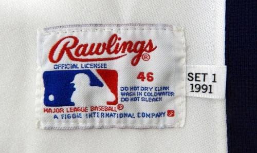 1991 Houston Astros Dave Rohde 6 Játék Használt Fehér Jersey 46 DP12743 - Játék Használt MLB Mezek