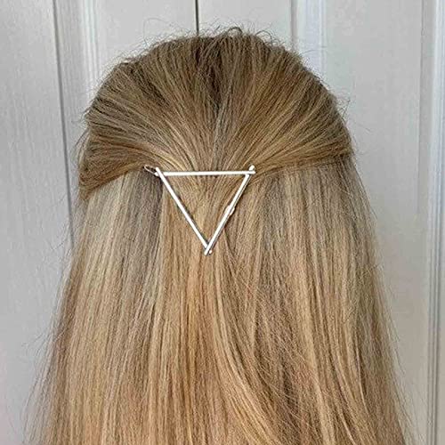 Yheakne Bohém Háromszög hajcsat Csatot Fém Ezüst Geometria Hajtű Minimalista Haj Jogosultja Modern Haj Kiegészítők Nők Gilrs