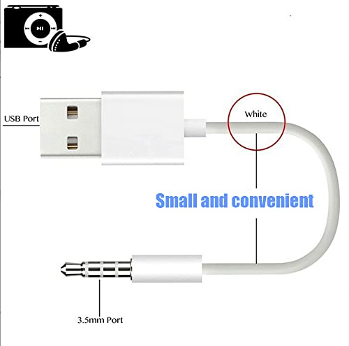GenHaoQi 3,5 mm-es Férfi AUX Csatlakozó-USB Férfi Adapter Kábel, Töltő Átalakító Fejhallgató-Audio Hosszabbító Jack, (2 db)
