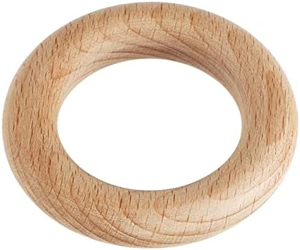 Fából készült Gyűrűk Egyszerű Színező 30 Db széles Körben Használt, Fából készült Gyűrűk Sima Felületre (7cm)