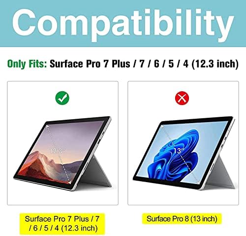 ProCase Billentyűzet Esetében Surface Pro 7 Plus(2021) / Pro 7 (2019) /Pro 6 (2018) /Pro 5 (2017) /Pro 4 (2015) 12.3 a Tablet
