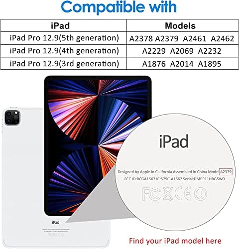 avakot 2 Csomag iPad Pro 12.9 képernyővédő fólia | Edzett Üveg Film Kompatibilis iPad Pro 12.9 Hüvelyk 5./4./3. Generációs