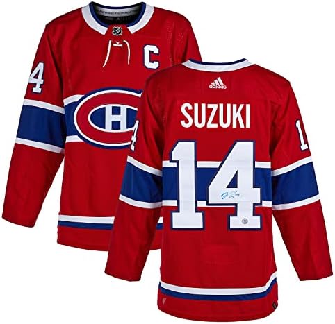 Nick Suzuki Montreal Canadiens Dedikált Adidas Jersey - Dedikált NHL-Mezek