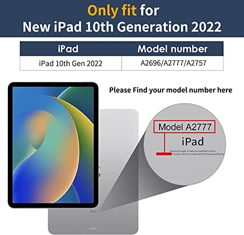 Tiszta Ügy, hogy az iPad 10 Generáció 2022 Kiadás (10.9 hüvelyk), Karcsú, Könnyű, [Vastag Sarkok] TPU Gumi Hátsó Borító 10.9