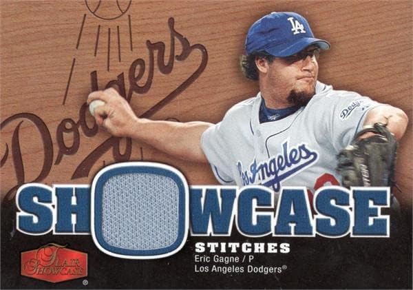 Eric Gagne játékos kopott jersey-i javítás baseball kártya (Los Angeles Dodgers) 2006 Felső szint Bemutató SSEG - MLB Meccset