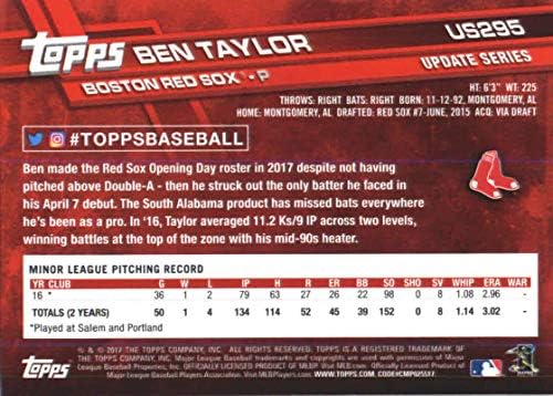 2017 Topps Frissítés US295 Ben Taylor RC Újonc Boston Red Sox