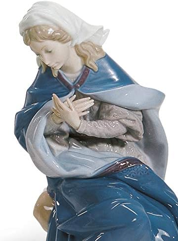 LLADRÓ Szűz Mária Születése Figura. Porcelán Szűz Mária Alakja.