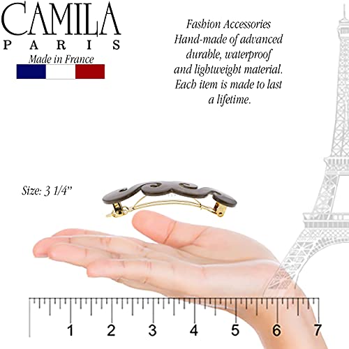 Camila Párizs CP3170 francia Haj Hajcsat Klip a Lányok, Kézzel készített, Barna, Arany, Fém Csattal-Erős tartás Tartás Haj
