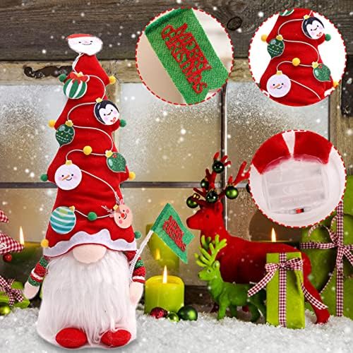 Karácsonyi Díszek világít, Karácsonyi Gnome Dekoráció Boldog Karácsonyt Jel, Lámpák, svéd Elf Gnome Plüss tomte barátja Mikulás,