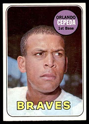 1969 Topps 385 Orlando Cepeda Atlanta Braves (Baseball Kártya) EX Bátrabbak