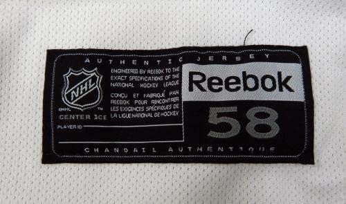 A New York Rangers Játék Használt Fehér Gyakorlat Jersey Reebok 58 DP32403 - Játék Használt NHL-Mezek