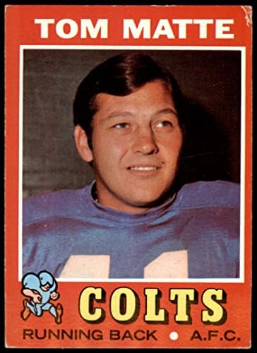 1971 Topps 263 Tom Matte Baltimore Colts (Foci Kártya) VG/EX Colts Ohio St.
