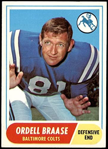 1968 Topps 126 Ordell Braase Baltimore Colts (Foci Kártya) EX/MT+ Colts Dél-Dakota