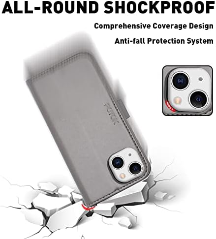 UOOKKI tok iPhone 13 Mini Tárca az Esetben, [TPU Ütésálló Belső Héj] PU Bőr [RFID-Blokkoló] [Hitelkártya Birtokos] Mágneses