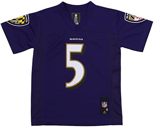 Outerstuff Baltimore Ravens NFL Fiúk Ifjúsági Joe Flacco 5 Közép-Tier Jersey