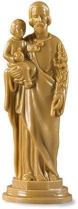Vallási Ajándékok Védőszentje Munkás Szent József a Gyermek Krisztus 4 Colos, Öntött Figura, Szobor