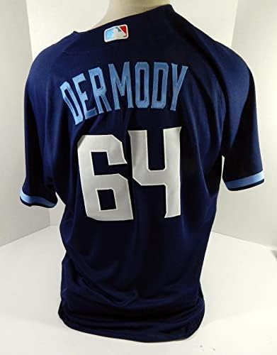 2022 Chicago Cubs Matt Dermody 64 Játék Kiadott Haditengerészet Jersey City Csatlakoztassa 48 3 - a Játékban Használt MLB