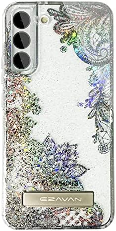 Ezavan Samsung Galaxy S22 az Esetben Világos, Csillogó, Karcsú, Nem Sárguló Kristály Bling Virág Illik a Nők Lány Ütésálló