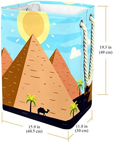 DEYYA Piramisok Egyiptom Szennyes Kosár Kosarad Magas, Erős Összecsukható a Felnőtt Gyerekek Tini Fiúk, Lányok, Hálószoba,