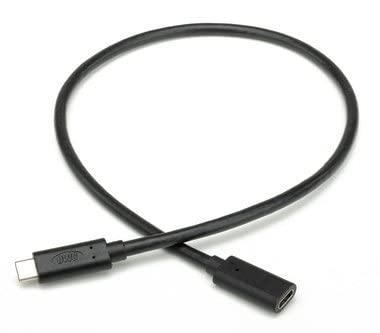 0,5 M (20) OWC USB-C (USB 3.2 10GB/S) 100W PD Hosszabbító Kábel (Hím, Nőstény) - Fekete