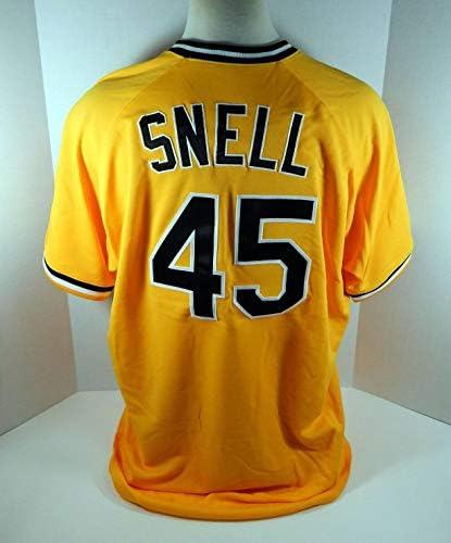 2009 Pittsburgh Pirates Ian Snell 45 Játék Kibocsátott Sárga trikót 1979 Alt 32862 - Játék Használt MLB Mezek