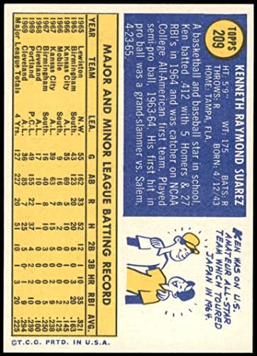1970 Topps 209 Ken Suarez Cleveland indians (Baseball Kártya) NM/MT Indiánok