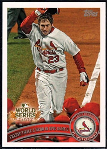 2011 Topps World Series Bajnokok WS25 David Freese St. Louis Cardinals Baseball Kártya NM-MT