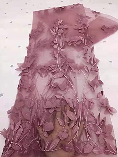 SELCRAFT Szép 3D-s Virág Hímzéssel Afrikai Szövet, lace/Puha francia Tüll, csipke, Fonal a Estélyi Ruhák Party Esküvői Ruha,