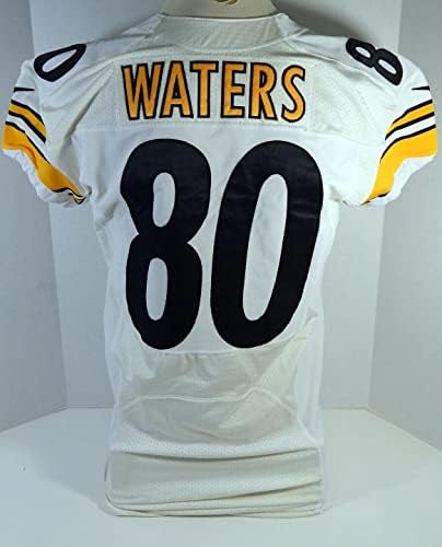 2014 Pittsburgh Steelers Eric Vizek 80 Játék Kiadott Fehér Jersey 46 DP21194 - Aláíratlan NFL Játék Használt Mezek