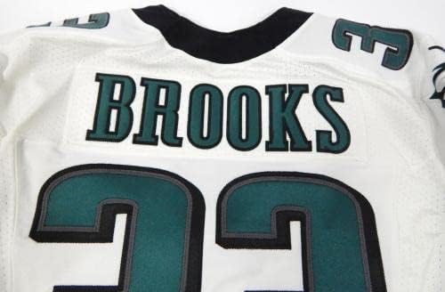 2014 Philadelphia Eagles Ron Brooks 33 Játékban Használt Fehér Jersey 40 DP29200 - Aláíratlan NFL Játék Használt Mezek