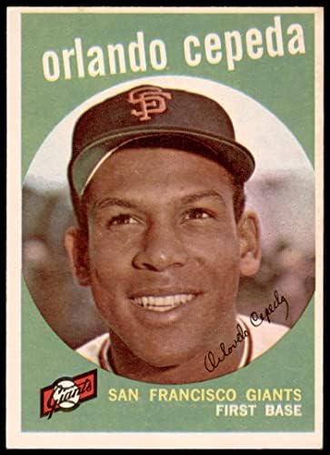 1959 Topps 390 Orlando Cepeda San Francisco Giants (Baseball Kártya) EX/MT Óriások